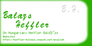 balazs heffler business card